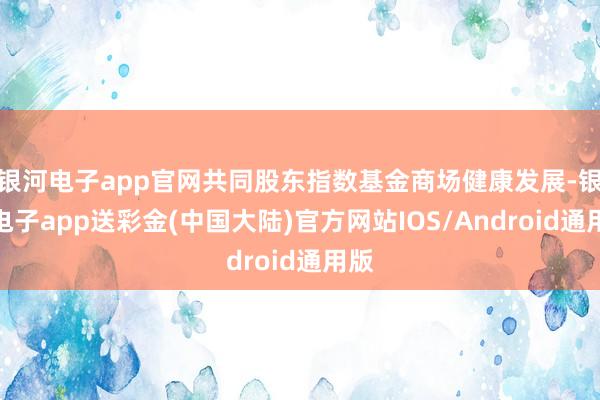 银河电子app官网共同股东指数基金商场健康发展-银河电子ap