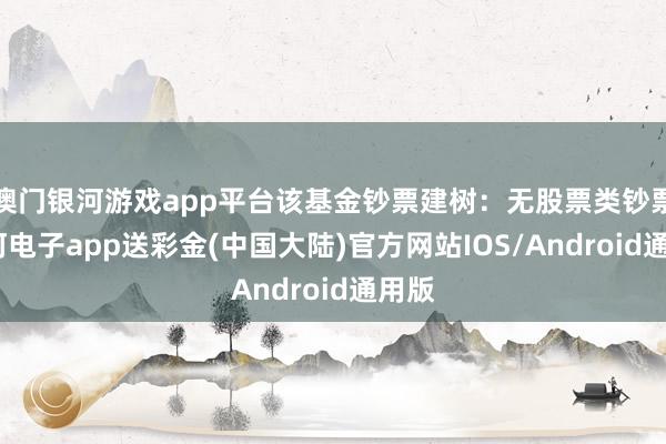 澳门银河游戏app平台该基金钞票建树：无股票类钞票-银河电子app送彩金(中国大陆)官方网站IOS/Android通用版