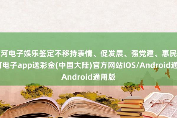 银河电子娱乐鉴定不移持表情、促发展、强党建、惠民生-银河电子