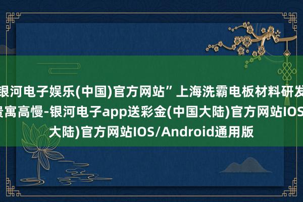 银河电子娱乐(中国)官方网站”上海洗霸电板材料研发程度如何？